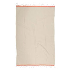 Акція на Полотенце пляжное Pestemal Basak Barine Beige Orange бежево-оранжевое 95х165 см від Podushka