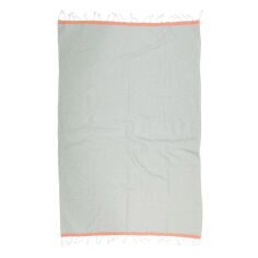 Акція на Полотенце пляжное Pestemal Basak Barine Light Grey Orange серо-оранжевое 95х165 см від Podushka