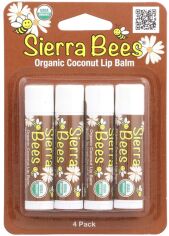Акція на Набір органічних бальзамів для губ Sierra Bees Organic Coconut Lip Balms 4 шт по 4.25 г від Rozetka