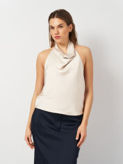 Акція на Футболка жіноча Zara 2640/897 L Бежева від Rozetka