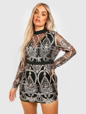 Акція на Плаття літнє жіноче Boohoo GZZ19800 56 Чорне від Rozetka