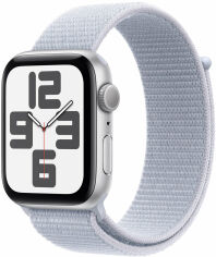 Акція на Apple Watch Se 2 2024 44mm Gps Silver Aluminum Case with Blue Cloud Sport Loop (MXET3QH/A) Ua від Y.UA