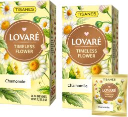 Акція на Комплект трав'яного чаю Lovare Timeless Flower з квітів ромашки 24 пакетики по 1.3 г х 2 шт від Rozetka