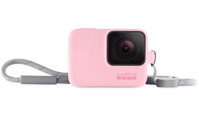 Акція на Силиконовый чехол с ремешком GoPro Sleeve&Lanyard, Pink (ACSST-004) від MOYO