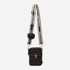 Акція на Сумка крос-боді через плече жіноча маленька U.S. Polo Assn 39253126 Чорна від Rozetka