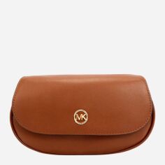 Акція на Сумка на пояс бананка жіноча з натуральної шкіри маленька Michael Kors 318822423 Коричнева від Rozetka