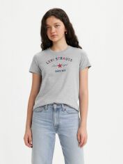 Акція на Футболка бавовняна жіноча Levi's 367298665 S Сіра від Rozetka