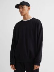 Акція на Світшот оверсайз утеплений чоловічий H&M 1038173001c14 L Чорний від Rozetka