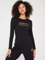 Акція на Лонгслів довгий жіночий Armani Exchange 73476545 2XL Чорний від Rozetka