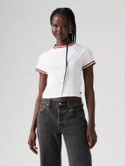 Акція на Футболка бавовняна жіноча Levi's 730434774 M Біла від Rozetka