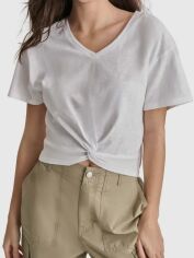 Акція на Футболка бавовняна жіноча Donna Karan NY (DKNY) 486289750 XS Біла від Rozetka