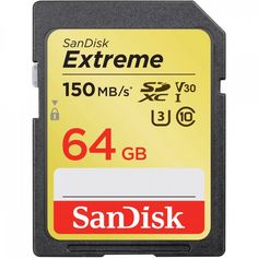 Акція на Карта памяти SANDISK SDXC 64GB Class 10 Extreme UHS-I U3 R150/W60 MB/s (SDSDXV6-064G-GNCIN) від MOYO