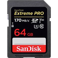 Акция на Карта памяти SANDISK SDXC 64GB Class 10 Extreme Pro UHS-I U3 R170/W90 MB/s (SDSDXXY-064G-GN4IN) от MOYO