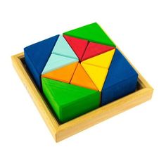 Акция на Конструктор деревянный Nic Разноцветный треугольник (NIC523345) от MOYO