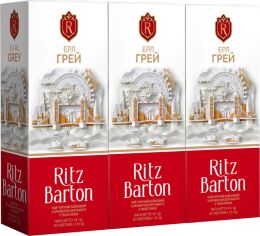 Акція на Упаковка чаю чорного Ritz Barton Earl Grey Байховий 25 пакетиків х 1.8 г x 3 пачки від Rozetka