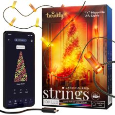 Акція на Smart LED Гирлянда Twinkly Strings USB 100 Candle-shaped RGB LEDs, Green Wire, USB-C (TWKC100RGB-G) від MOYO