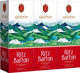 Акція на Упаковка чаю чорного Ritz Barton Ceylon Байховий 25 пакетиків х 1.8 г x 3 пачки від Rozetka