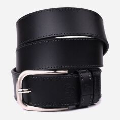 Акція на Ремінь чоловічий шкіряний Grande Pelle leather-20803 120 см Чорний від Rozetka