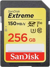 Акция на Карта памяти SANDISK SDXC 256GB Class 10 Extreme UHS-I U3 R150/W70MB/s (SDSDXV5-256G-GNCIN) от MOYO