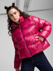 Акція на Куртка зимова жіноча Puma Shiny Puffer Jacket 62651445 XS Малинова від Rozetka