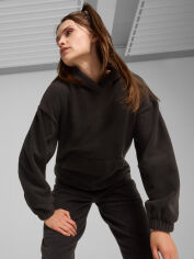 Акция на Худи женское Puma Ess Elevated Hoodie 68152901 M Чорне от Rozetka