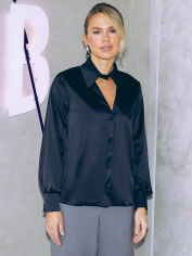 Акція на Блузка жіноча Seventeen 2228.6189 2XL-3XL Чорна від Rozetka