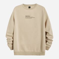 Акція на Світшот утеплений чоловічий SHEIN GD-00082330 2XL Бежевий від Rozetka