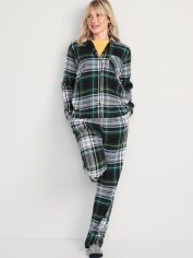Акція на Піжама (сорочка + штани) жіноча великого розміру бавовняна Old Navy 848941642 XXL Зелена від Rozetka
