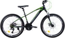 Акція на Велосипед Crossride МТВ "Matrix" 24" 13" Чорно-зелений (0275-130-1) від Rozetka