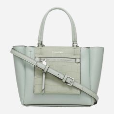 Акція на Сумка жіноча зі штучної шкіри Calvin Klein 135836280 Зелена від Rozetka