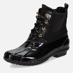 Акція на Жіночі зимові черевики високі Tommy Hilfiger 335589325 38.5 Чорні від Rozetka
