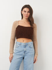 Акція на Футболка жіноча Zara 3859/170 S Коричнева від Rozetka