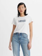 Акція на Футболка бавовняна жіноча Levi's 145829899 M Біла від Rozetka