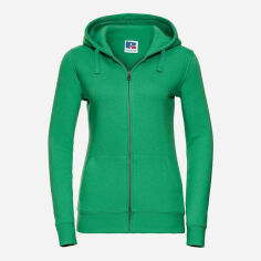 Акція на Толстовка на блискавці з капюшоном жіноча Russell Premium Authentic Zipped Hooded 0R266F XS Зелена від Rozetka