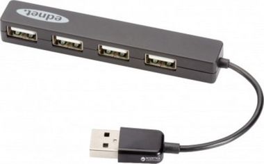 Акція на USB Хаб EDNET USB 2.0, Black (4 порта) (85040) від MOYO