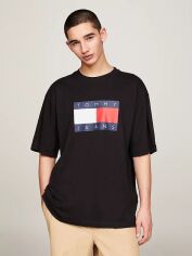 Акція на Футболка бавовняна довга чоловіча Tommy Hilfiger 914125376 S Чорна від Rozetka