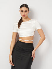 Акція на Футболка жіноча Zara 3067/502 XS Біла від Rozetka