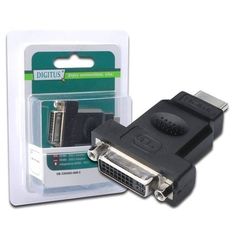 Акция на Переходник DIGITUS HDMI to DVI-I(24+5), Black (AK-330505-000-S) от MOYO