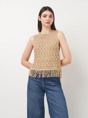 Акція на Футболка жіноча Zara 3859/363 M Коричнева від Rozetka