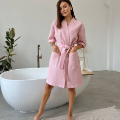 Акція на Халат кимоно женский вафельный Cosy 112 розовый XXL від Podushka