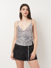 Акція на Футболка жіноча Zara 7901/906 M Срібляста від Rozetka