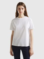 Акція на Футболка бавовняна жіноча United Colors of Benetton 3096D102O-101 L Біла від Rozetka