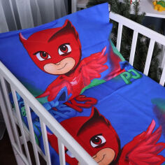 Акція на Детская простынь Kids Time 17-0685 Heroes in Masks бязь MirSon 110х160 см від Podushka
