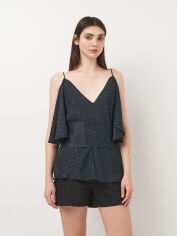 Акція на Футболка жіноча Zara 8520/956 L Темно-зелена від Rozetka