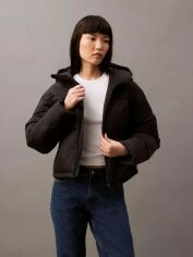 Акція на Куртка зимова коротка жіноча Calvin Klein 14904090-001 XS Чорна від Rozetka
