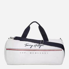 Акція на Спортивна сумка чоловіча тканинна Tommy Hilfiger 371065768 Біла від Rozetka
