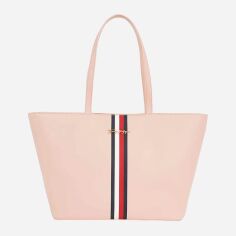 Акція на Сумка шопер жіноча зі штучної шкіри Tommy Hilfiger 317894752 Рожева від Rozetka