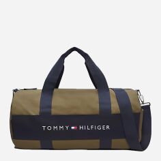 Акція на Спортивна сумка чоловіча тканинна Tommy Hilfiger 173047524 Зелена від Rozetka