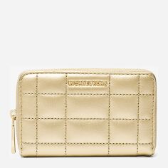 Акція на Гаманець жіночий шкіряний для карток Michael Kors 61461297 Золотистий від Rozetka