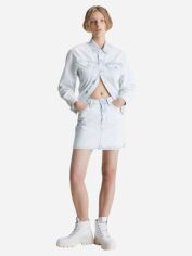 Акція на Спідниця джинсова міні літня жіноча Calvin Klein 125079571 W32 Блакитна від Rozetka